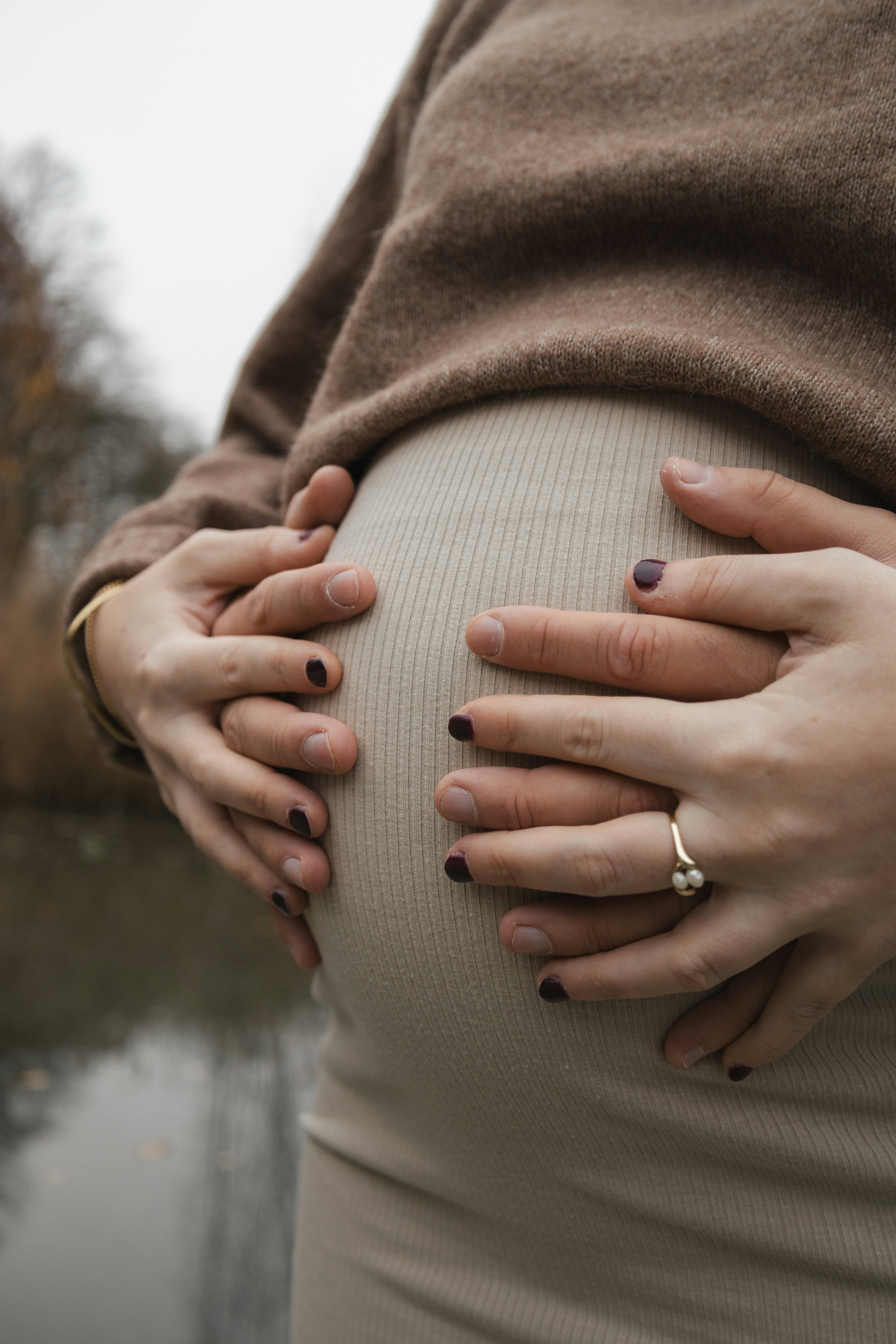 Hands on belly