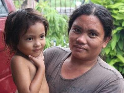 Melbina's business was destroyed by the typhoon