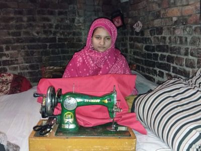 Asia Abid built greater stability through her expanding sewing enterprise.
