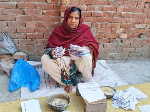 Fazilat Bibi built stability through her thriving paper bag business.