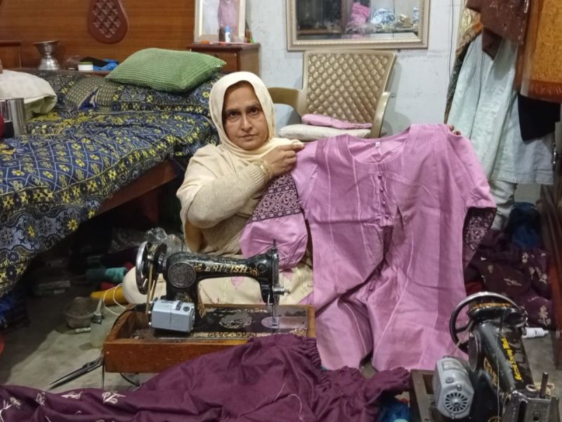 Fozia Islaam improved her livelihood by growing her tailoring business.