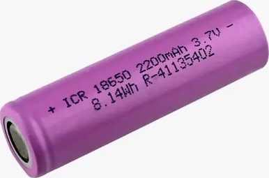 3.7V ICR 18650 2200mAh Lithium Ion Rechargeable Battery