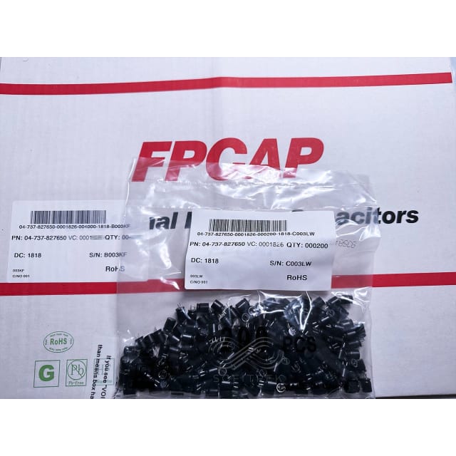 Nichicon FP-2R5RE821M-BSCG 820uF 2.5V 6.3x8 Radial Polymer Aluminum Electrolytic Capacitor