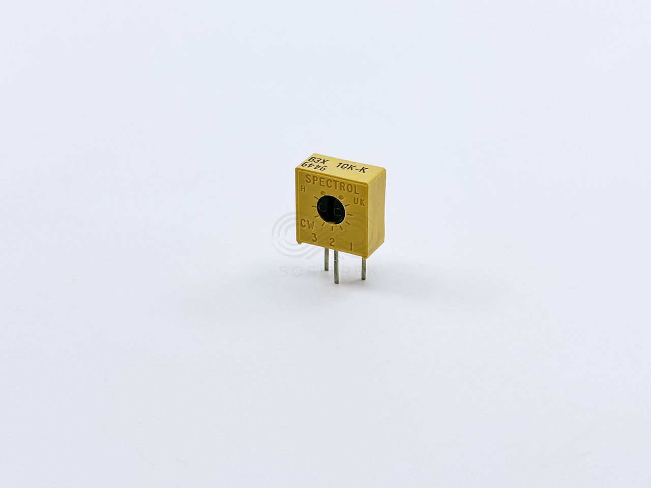 5 X 10k Ohm Single Turn Cermet Trimmer Potentiometer (3/8", PCB Mount, ±10%)