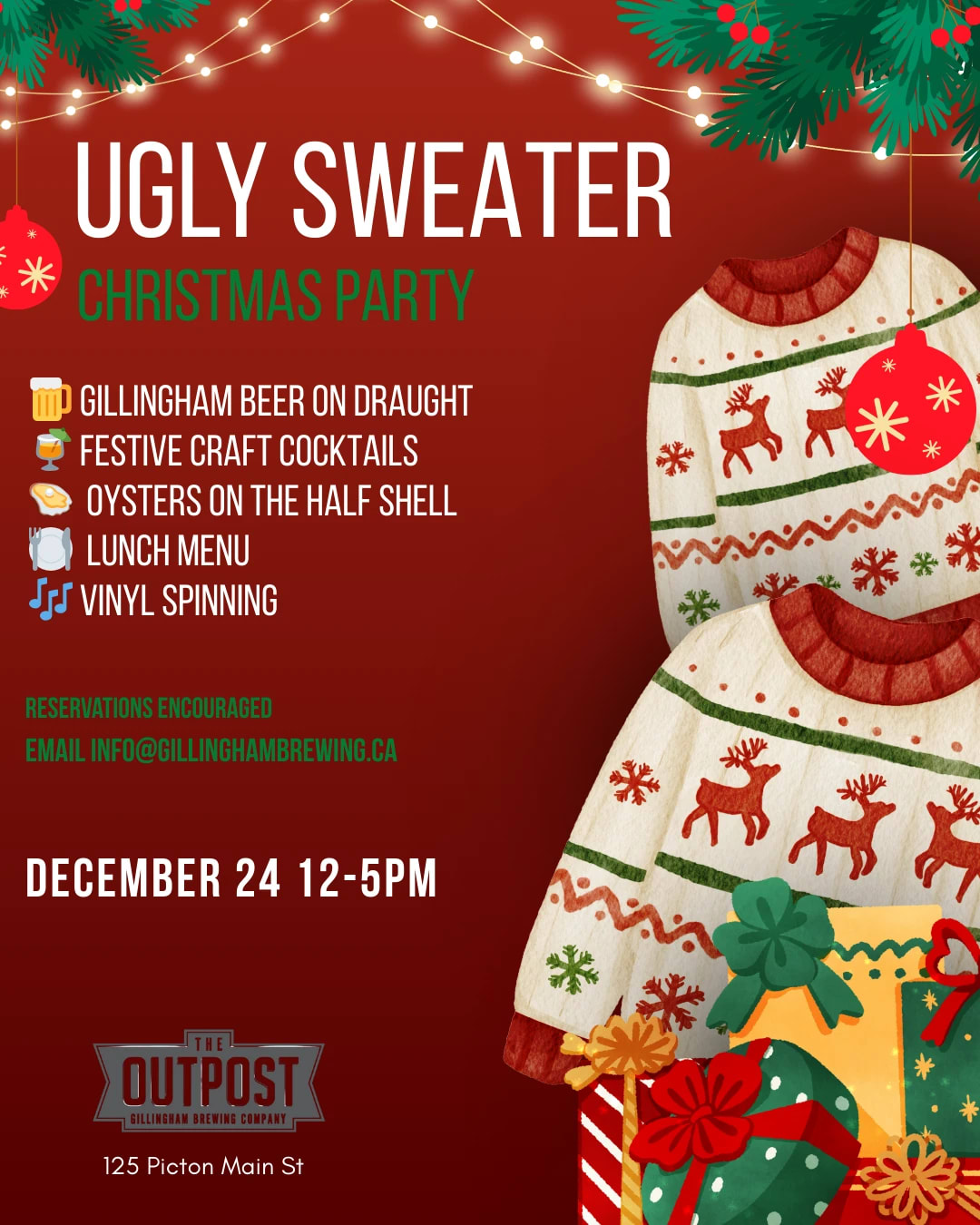 Ugly Christmas Sweater Party at The Outpost