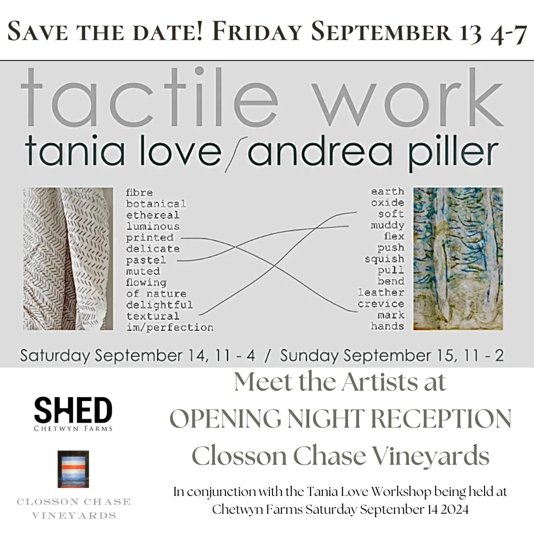 “Tactile Work” Opening Exhibition & Pop-Up Tania Love & Andrea Piller