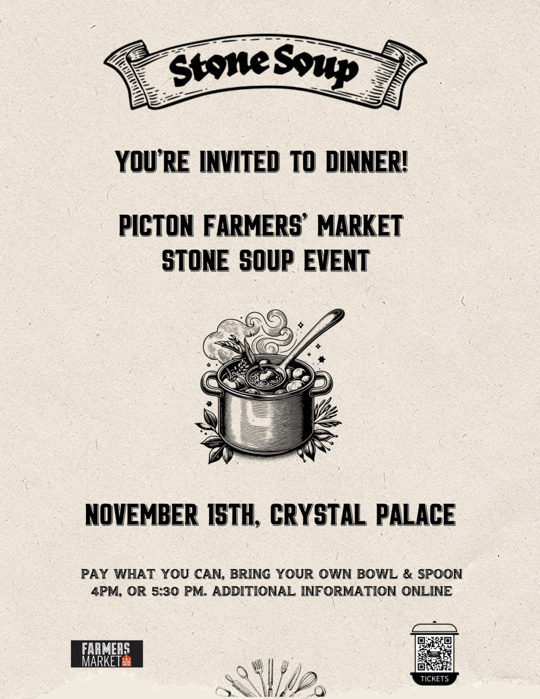 Stone Soup - Invitation from your Picton Farmers' Market at the Crystal Palace