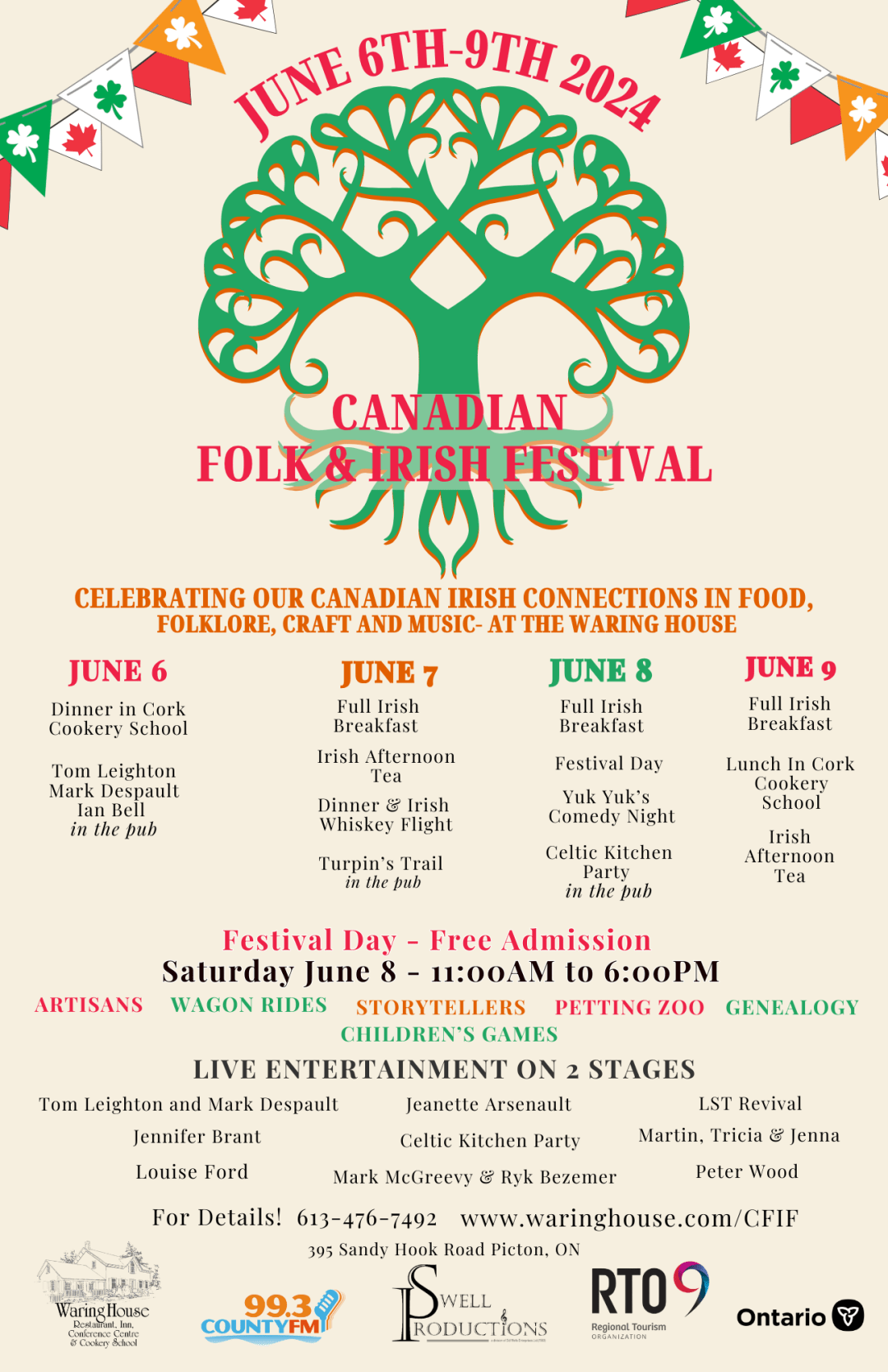 Canadian Folk & Irish Festival June 9th