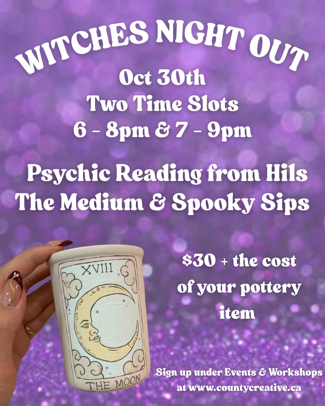 WITCHES NIGHT OUT - Psychic Reading from Hils The Medium & Spooky Sips