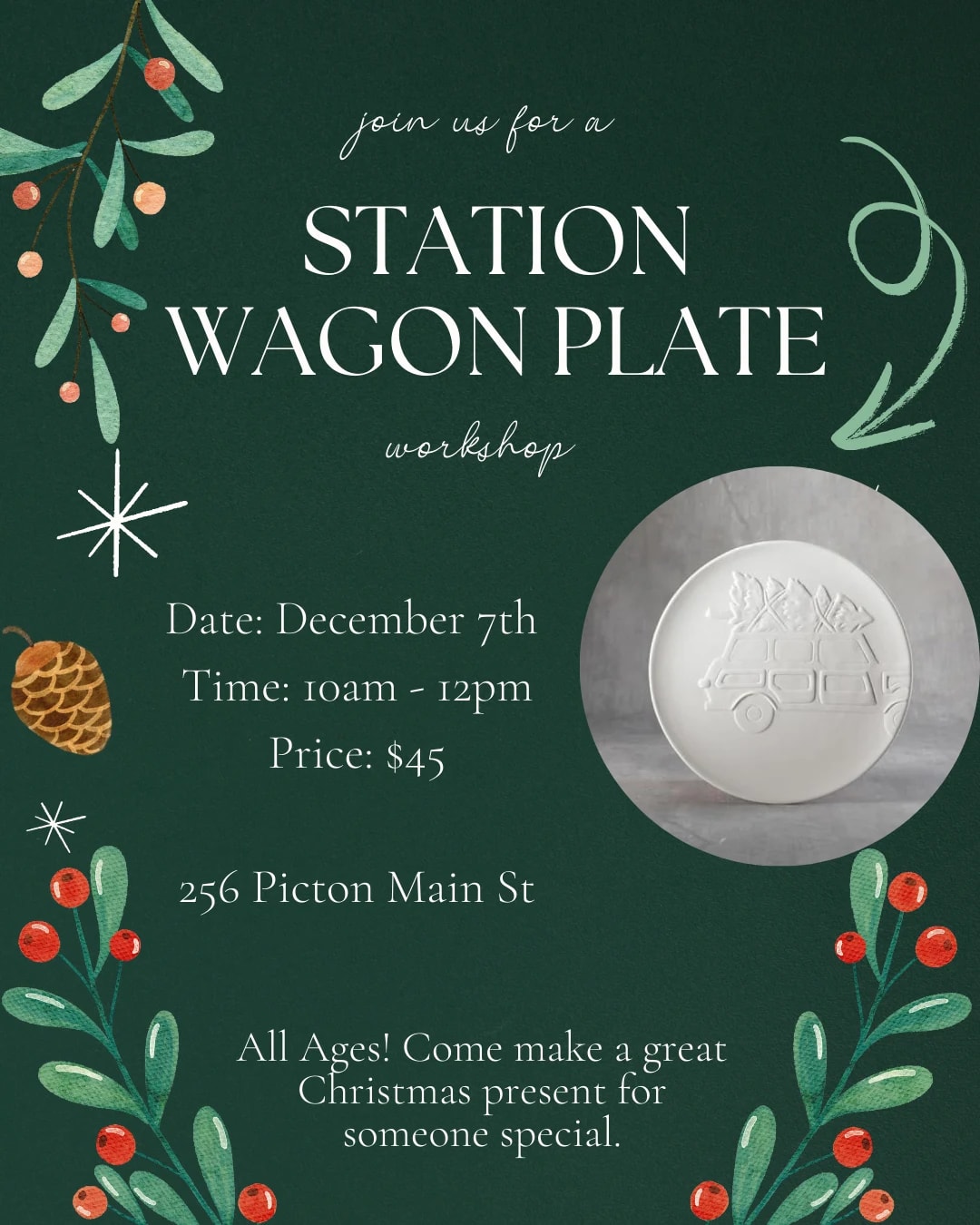 Christmas Station Wagon Plate Workshop