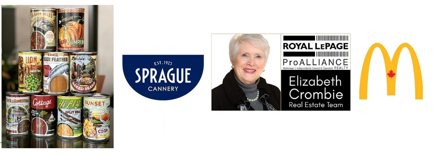 Thank you to our event sponsors: Sprague Cannery, Elizabeth Crombie, McDonalds of Picton.