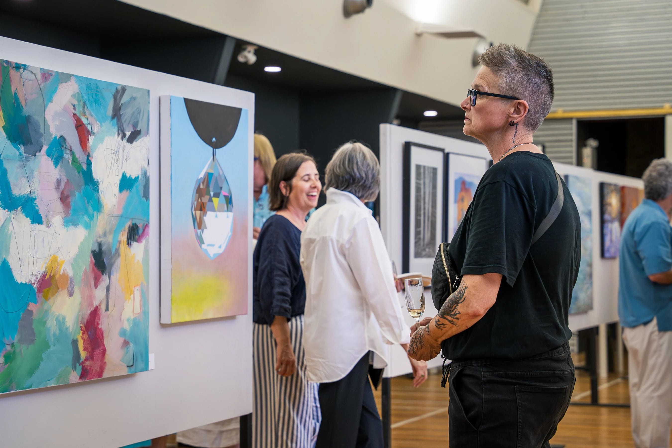 Opening reception of the 31st annual Art in the County Juried Exhibition & Sale, in the County Arts Lab. Photo by Logan Somers. 