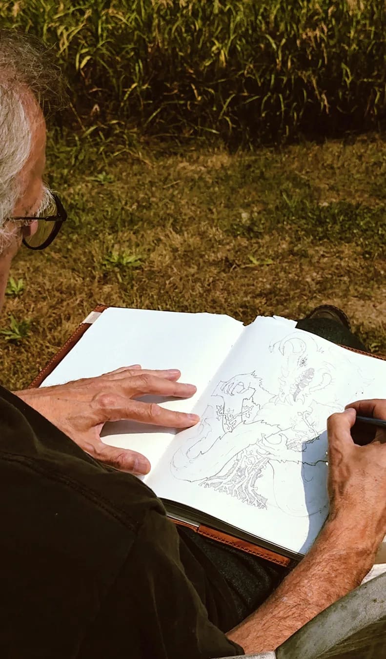 Take a mini 2-hour drawing workshop – available daily upon request – with professional artist/instructor Andrew Csafordi of ANDARA Gallery and Studio in Prince Edward County. Photo Credit: Ali Kaufman, Storied Marketing.