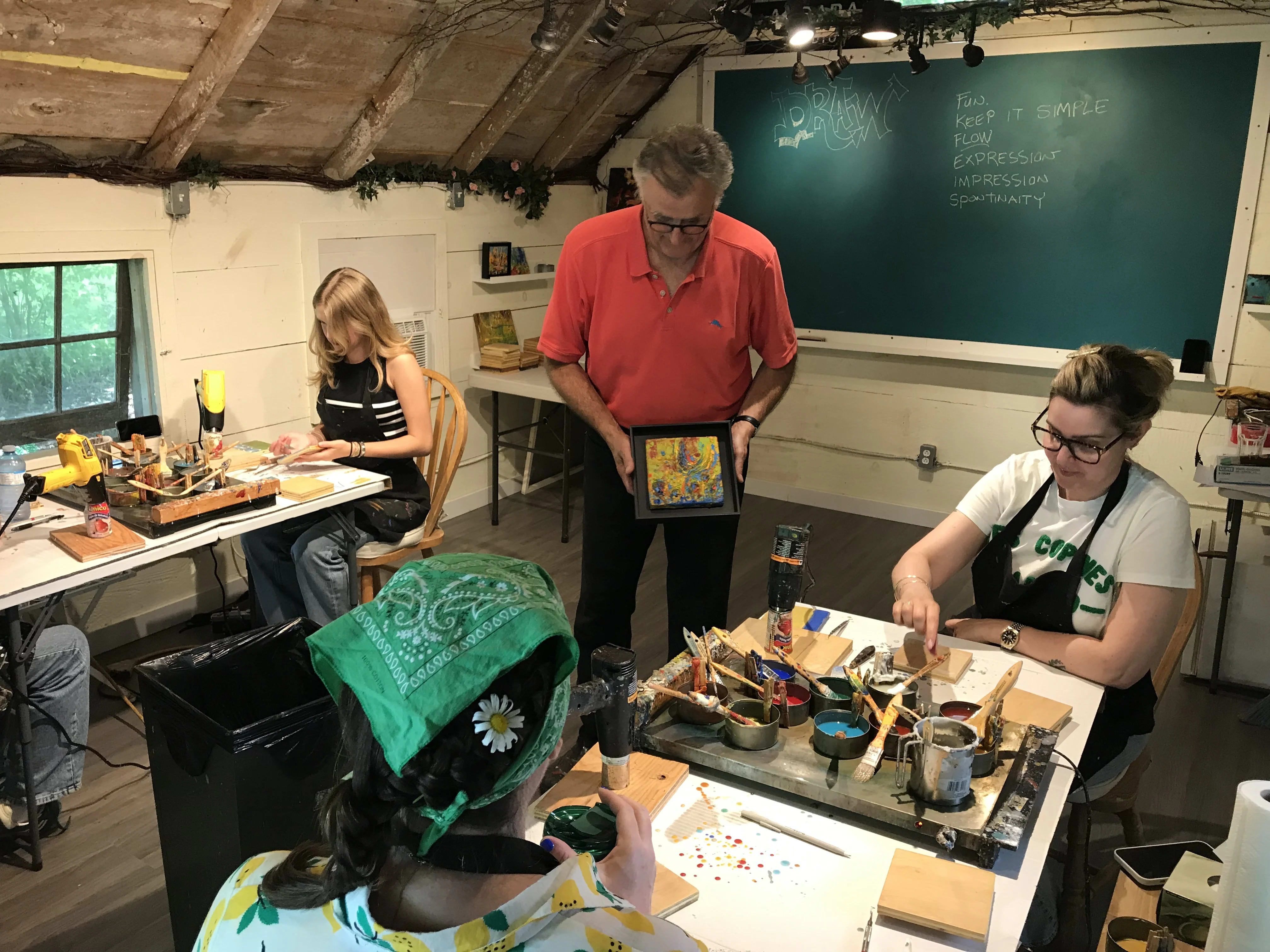 Encaustic Painting Workshop with professional artist/instructor, Andrew Csafordi of ANDARA Gallery & Studio in Prince Edward County