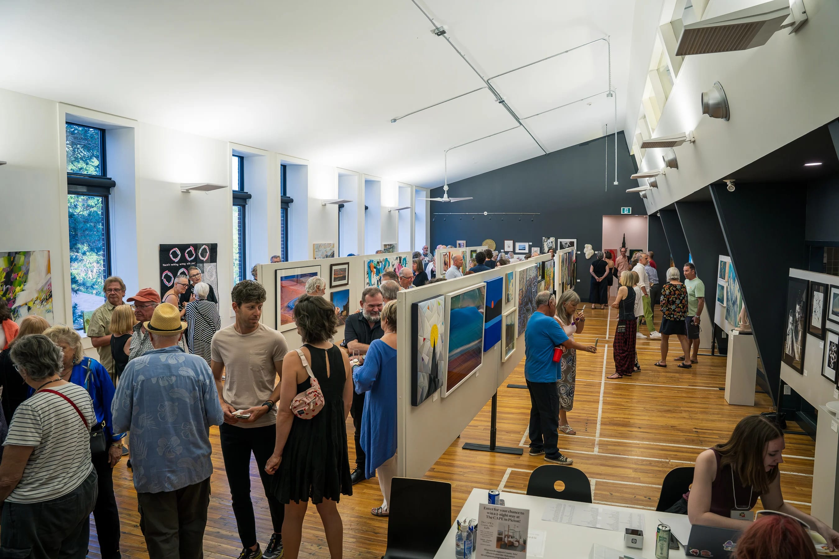 Opening reception of the 31st annual Art in the County Juried Exhibition & Sale, in the County Arts Lab. Photo by Logan Somers. 