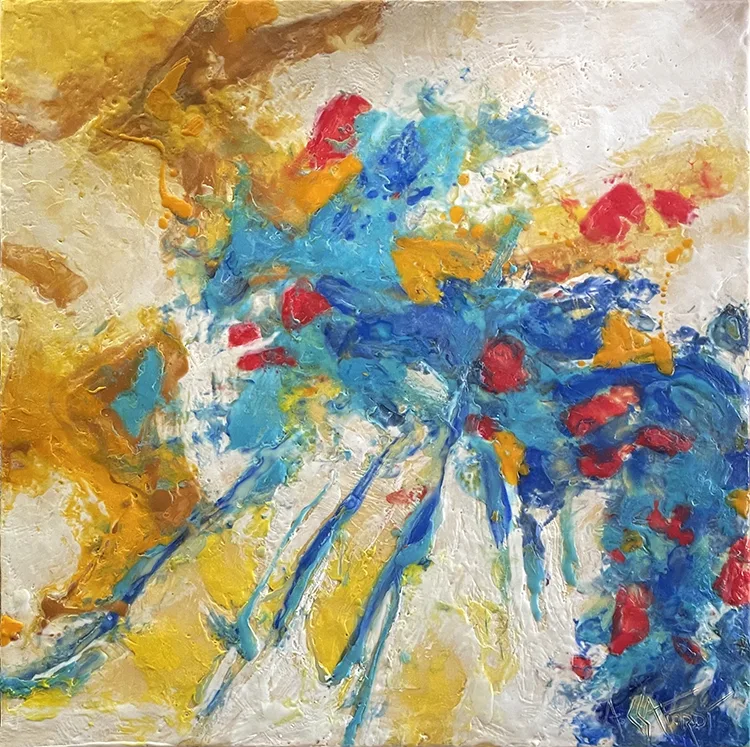 ANDARA Gallery presents "GESTURES" Art Exhibition - Encaustic Paintings © Andrew Csafordi, (2024)