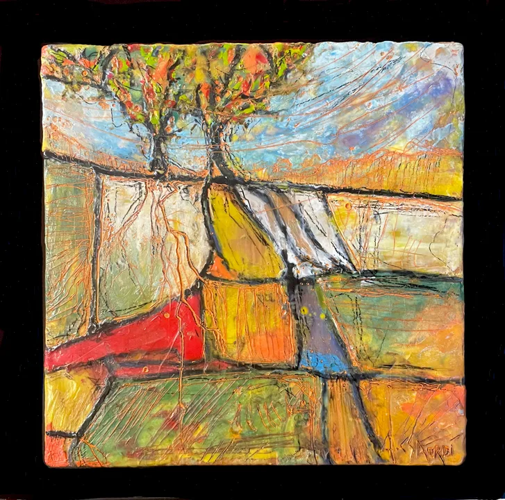ANDARA Gallery presents "GESTURES" Art Exhibition - Encaustic Paintings © Andrew Csafordi, (2024)