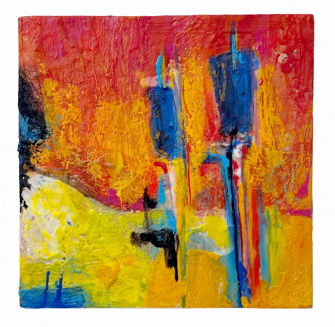 ANDARA Gallery presents "GESTURES" Art Exhibition - Encaustic Paintings © Andrew Csafordi, (2024)