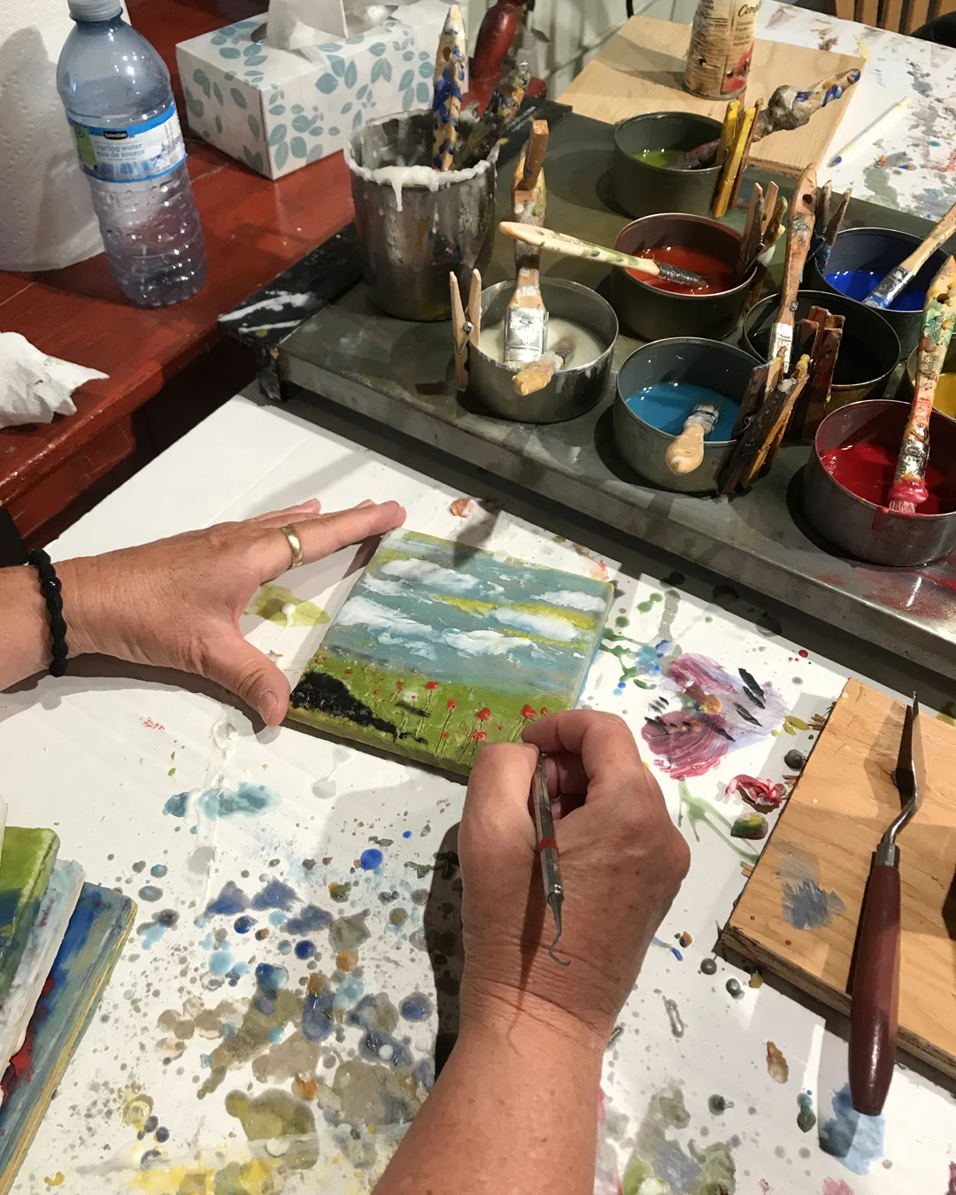 Learn ancient technique of painting with melted beeswax! Professional painter / instructor Andrew Csafordi offers technical knowledge, encouragement & valuable techniques. Create several small works. No experience necessary. All materials supplied. Min 2 / Max 6 per class. Info: andaragallery.com.