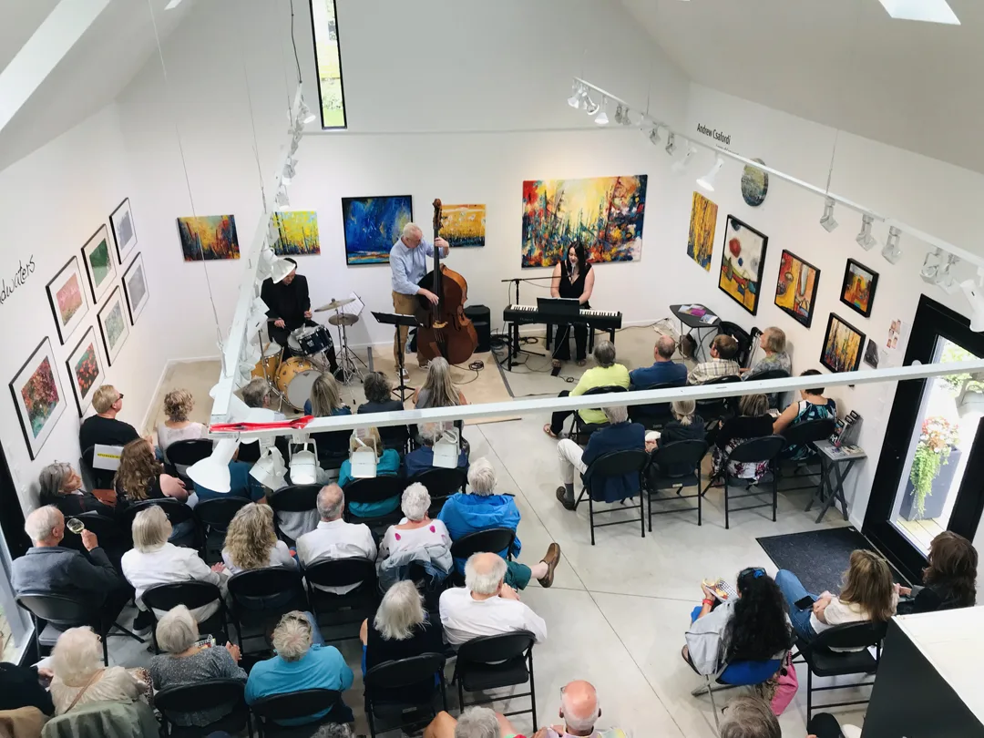 ANDARA Gallery is a proud satellite venue for the 2024 PEC Jazz Festival, welcoming the Hannah Barstow Trio, Wednesday, August 14th from 3-5 PM. Ticket details TBA. For more info visit anadaragallery.com or pecjazz.org. Photo © Andara Gallery.