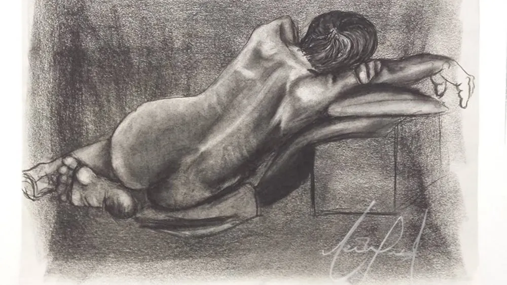 Example 15 minute drawing from the model who will be posing.