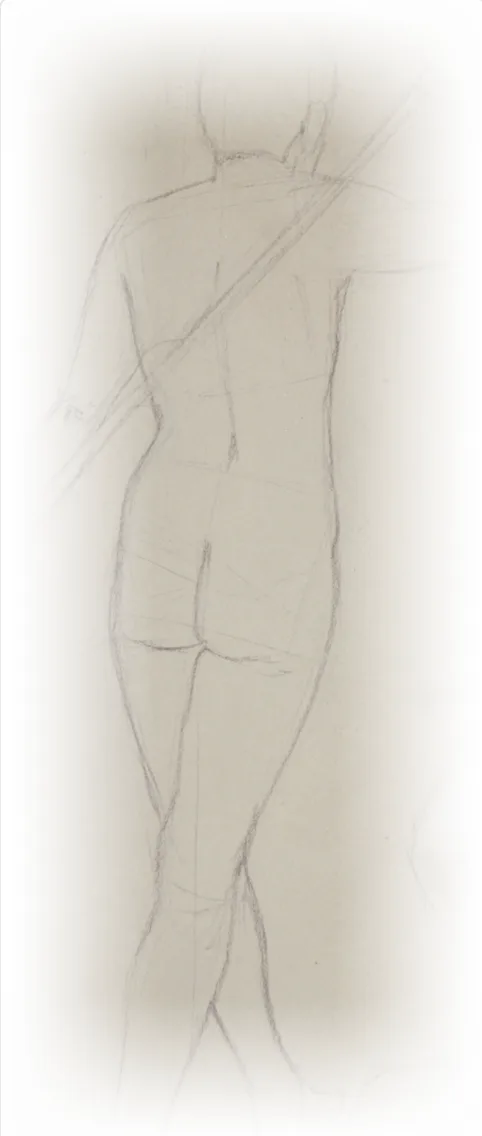 Exemplary 2 min gesture sketch