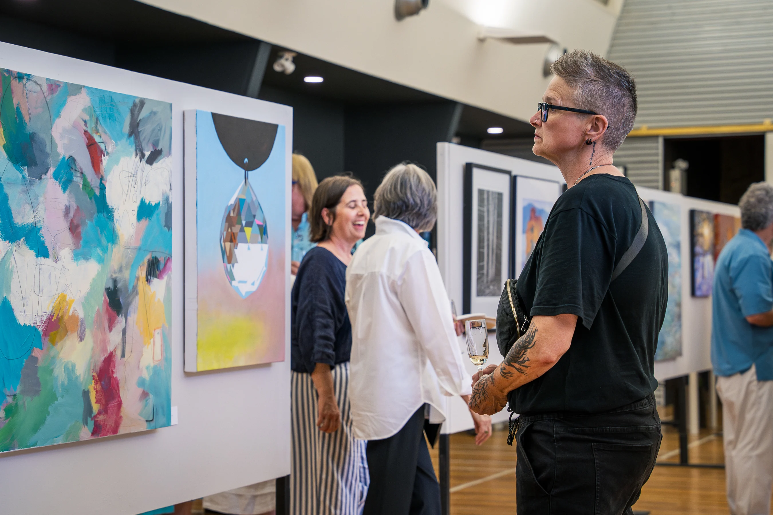 Opening reception of the 31st annual Art in the County Juried Exhibition & Sale, in the County Arts Lab. Photo by Logan Somers. 