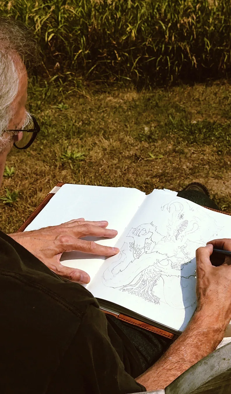 Take a mini 2-hour drawing workshop – available daily upon request – with professional artist/instructor Andrew Csafordi of ANDARA Gallery and Studio in Prince Edward County. Photo Credit: Ali Kaufman, Storied Marketing.