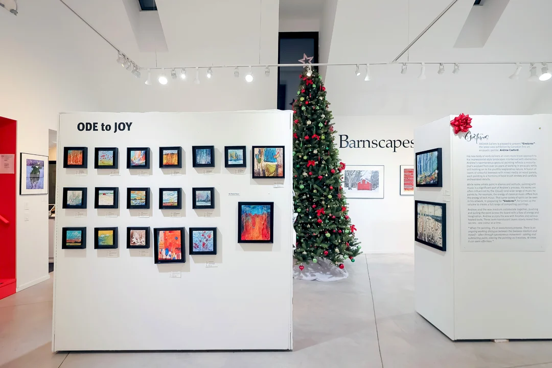 ANDARA Gallery's 5th Annual ODE TO JOY Holiday Art Show and Sale. Open daily thru December 23, 2024 - 11 AM to 5 PM. Photo credit © Daniel Vaughan, @vaughan_group