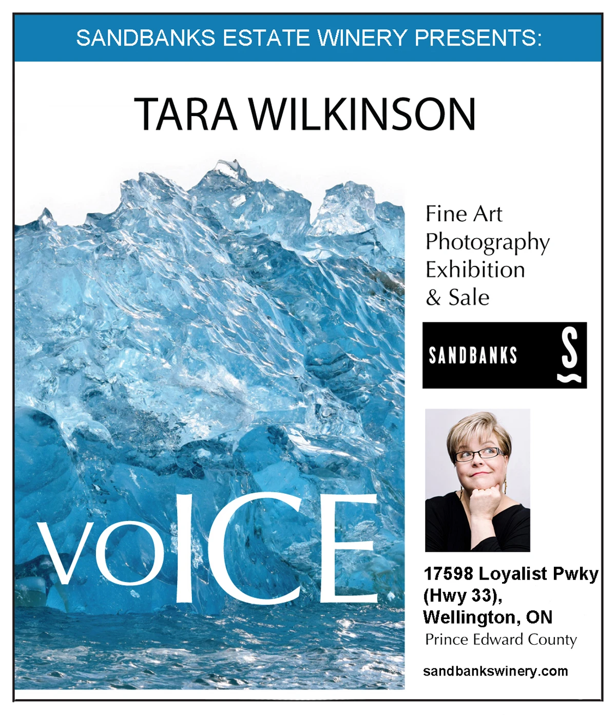 voICE Exhibition - photographs of Iceland by Tara Wilkinson at Sandbanks Estate Winery in Wellington, Prince Edward County.