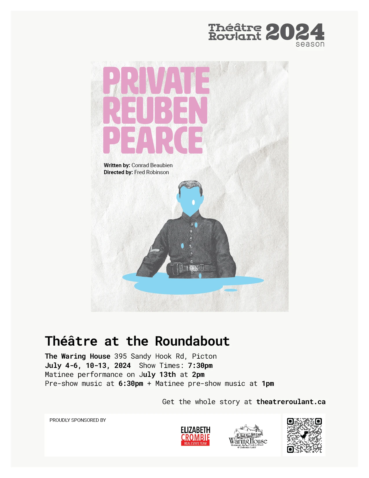 Our official show poster for Private Reuben Pearce