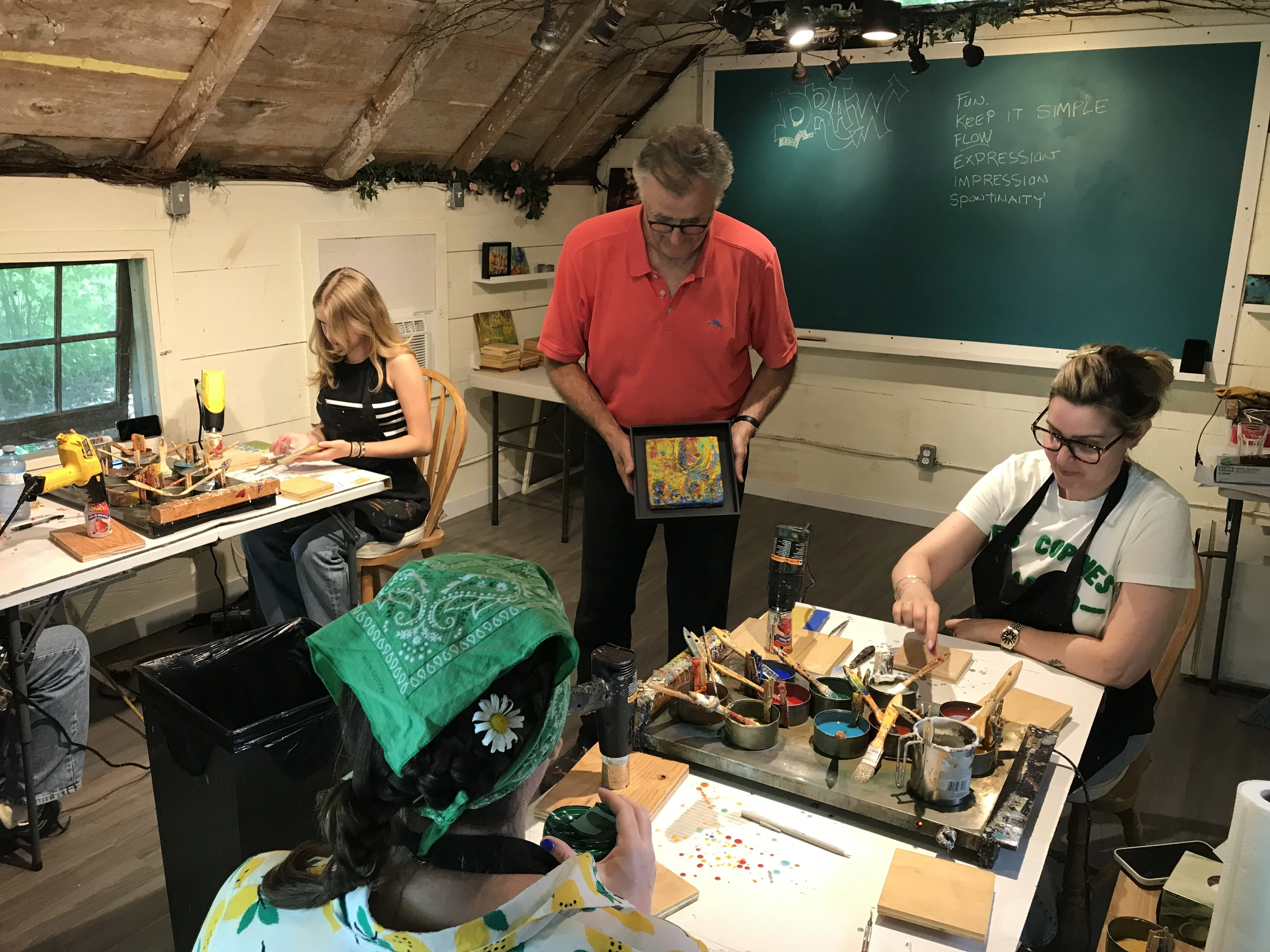 Encaustic Painting Workshop with professional artist/instructor, Andrew Csafordi of ANDARA Gallery & Studio in Prince Edward County