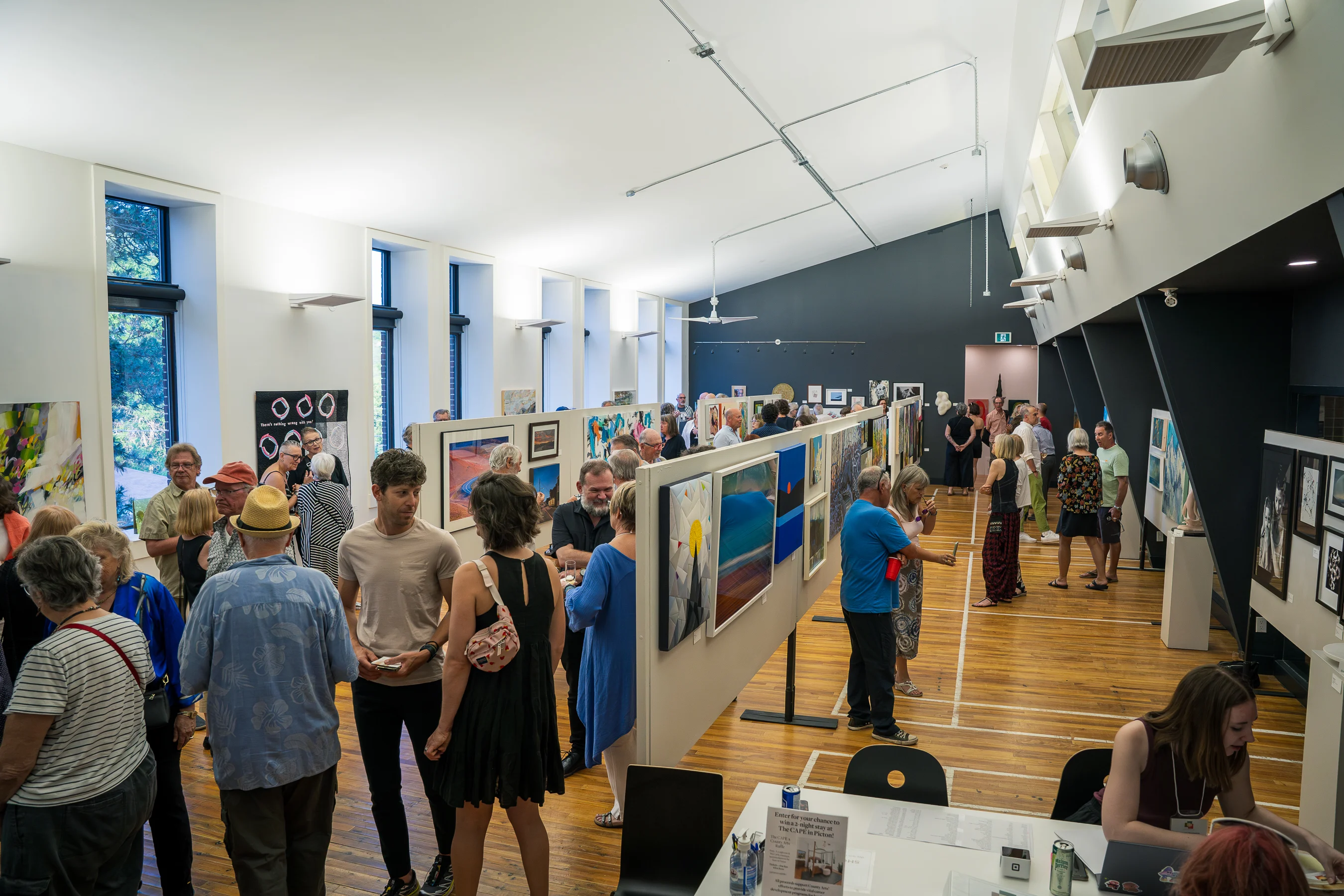 Opening reception of the 31st annual Art in the County Juried Exhibition & Sale, in the County Arts Lab. Photo by Logan Somers. 
