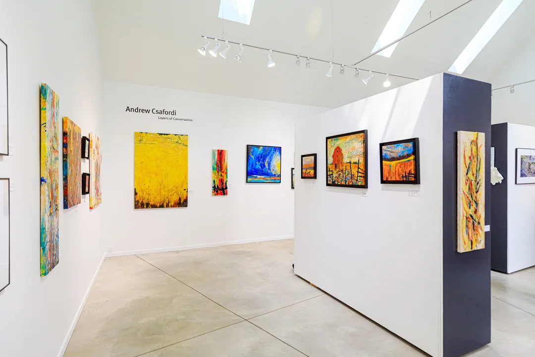 Award-winning ANDARA Gallery at 54 Wilson Road, Bloomfield, Prince Edward County. Open daily 11 AM to 5 PM showcasing fine art paintings and photography. This beautiful gallery is know for its stunning works of art and friendly artists ... and is rated a top arts destination in the County.