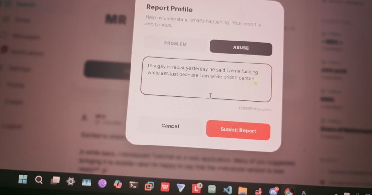 I am reporting this guy guys