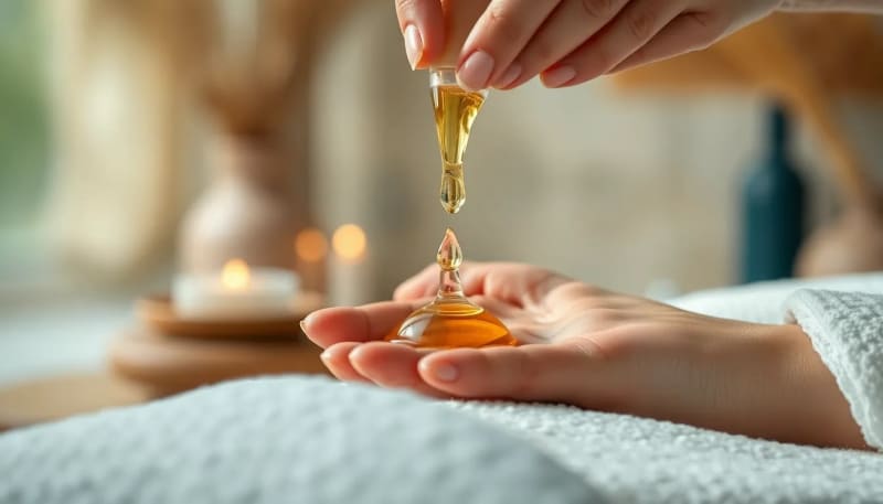 Massage relaxant aux huiles essentielles