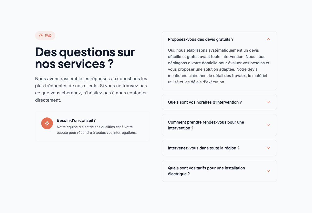 Aperçu Questions fréquentes
