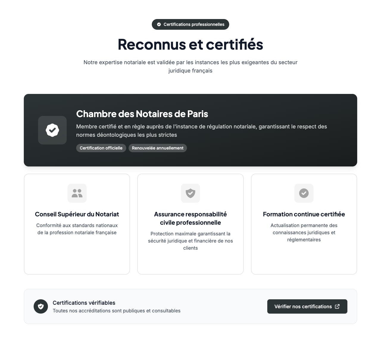 Aperçu Certifications & labels