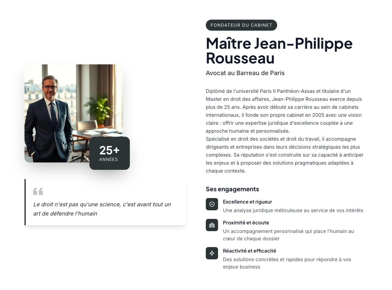 Aperçu Portrait du dirigeant