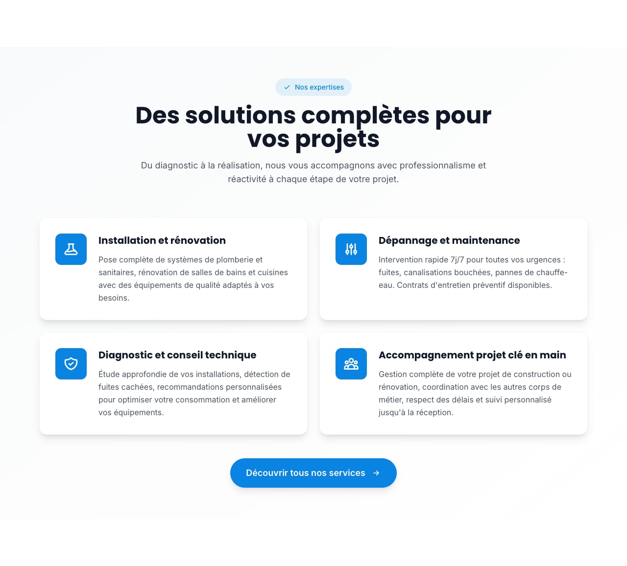 Aperçu Liste des services