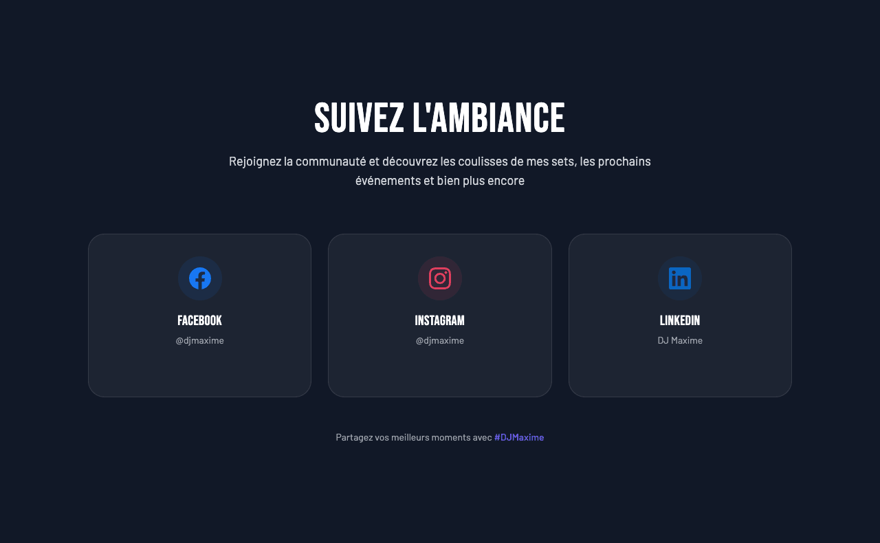 Aperçu Réseaux sociaux