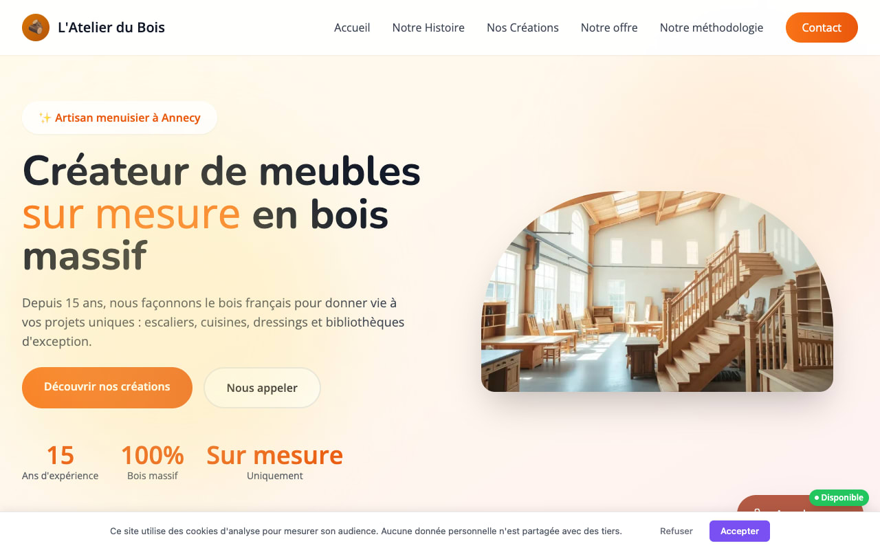 Site L'Atelier du Bois