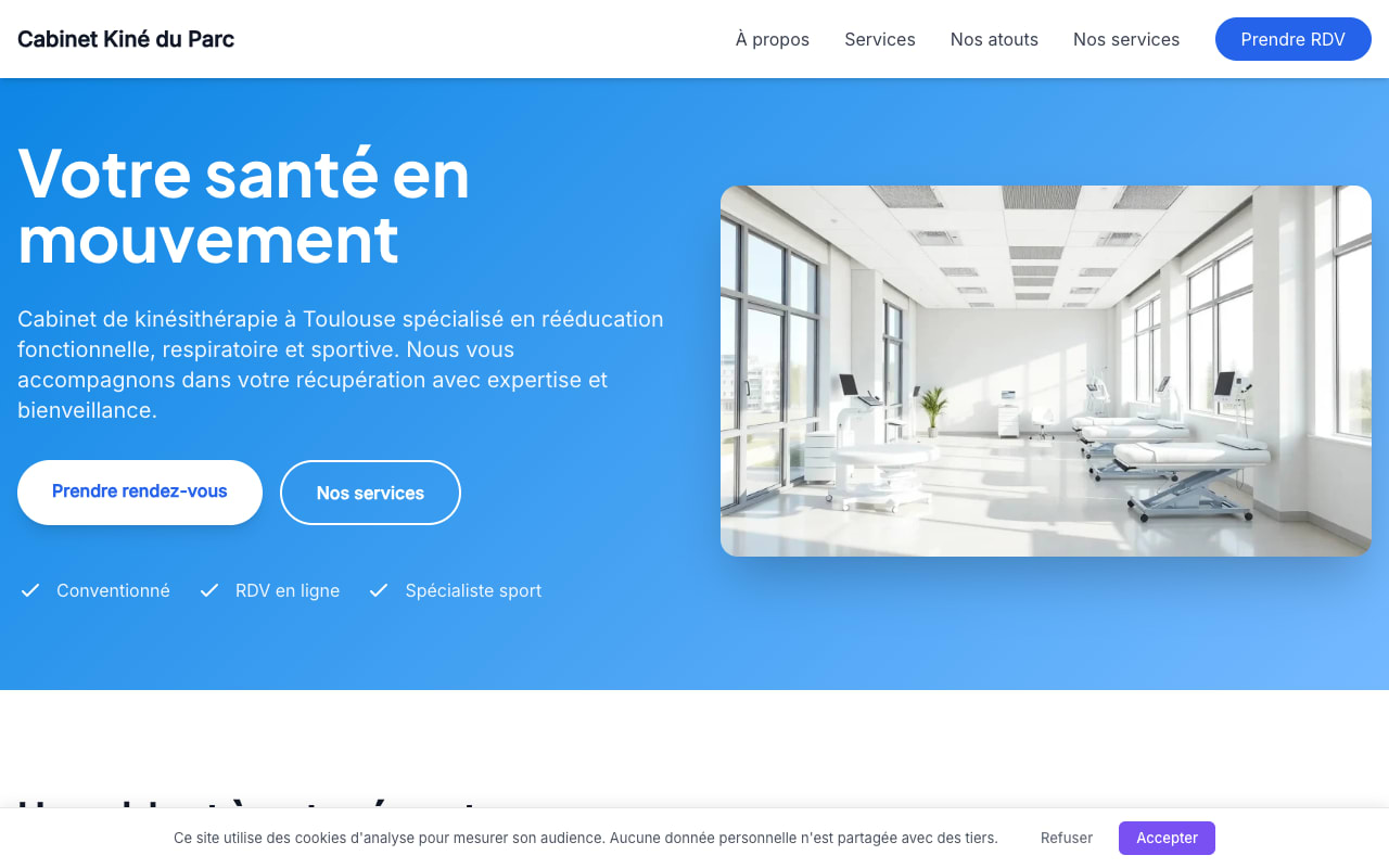 Site Cabinet Kiné du Parc