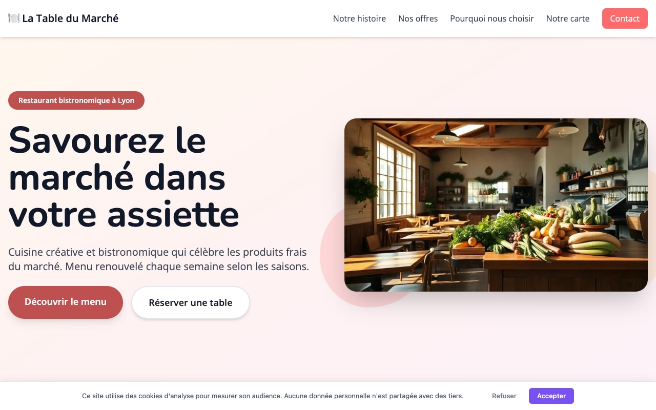 Site La Table du Marché