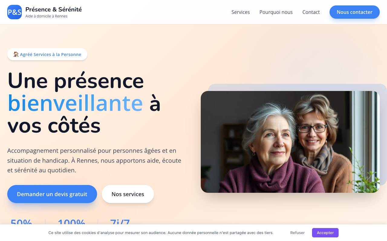 Site Présence & Sérénité