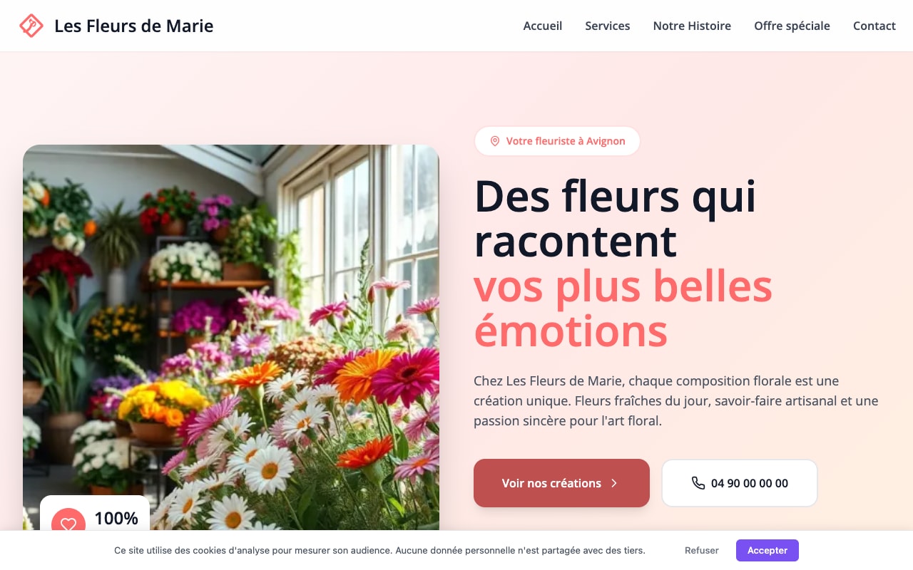 Site Les Fleurs de Marie
