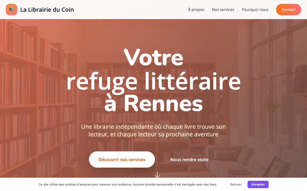 Site La Librairie du Coin