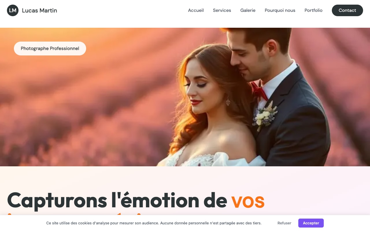 Site Lucas Martin Photographie