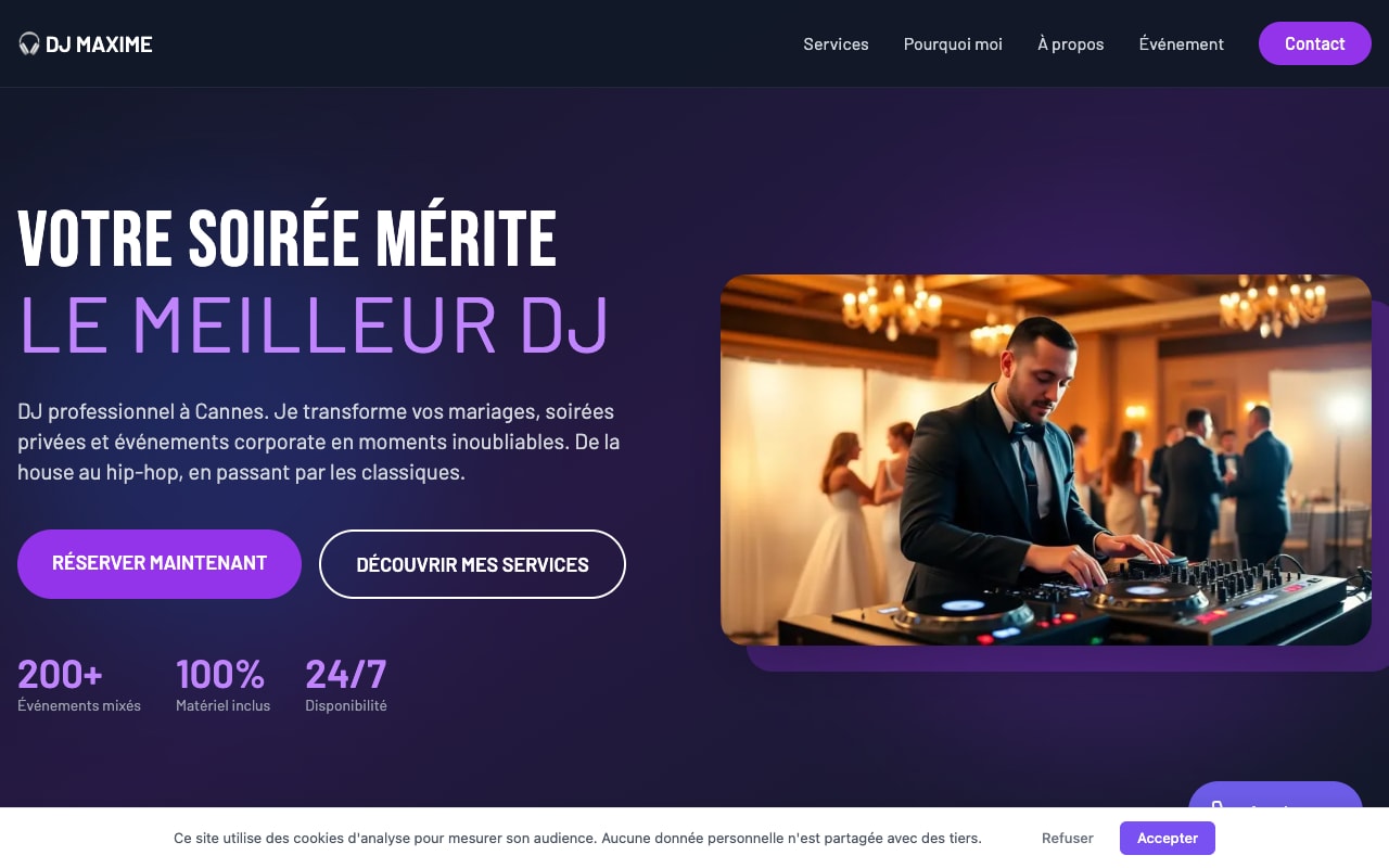 Site DJ Maxime