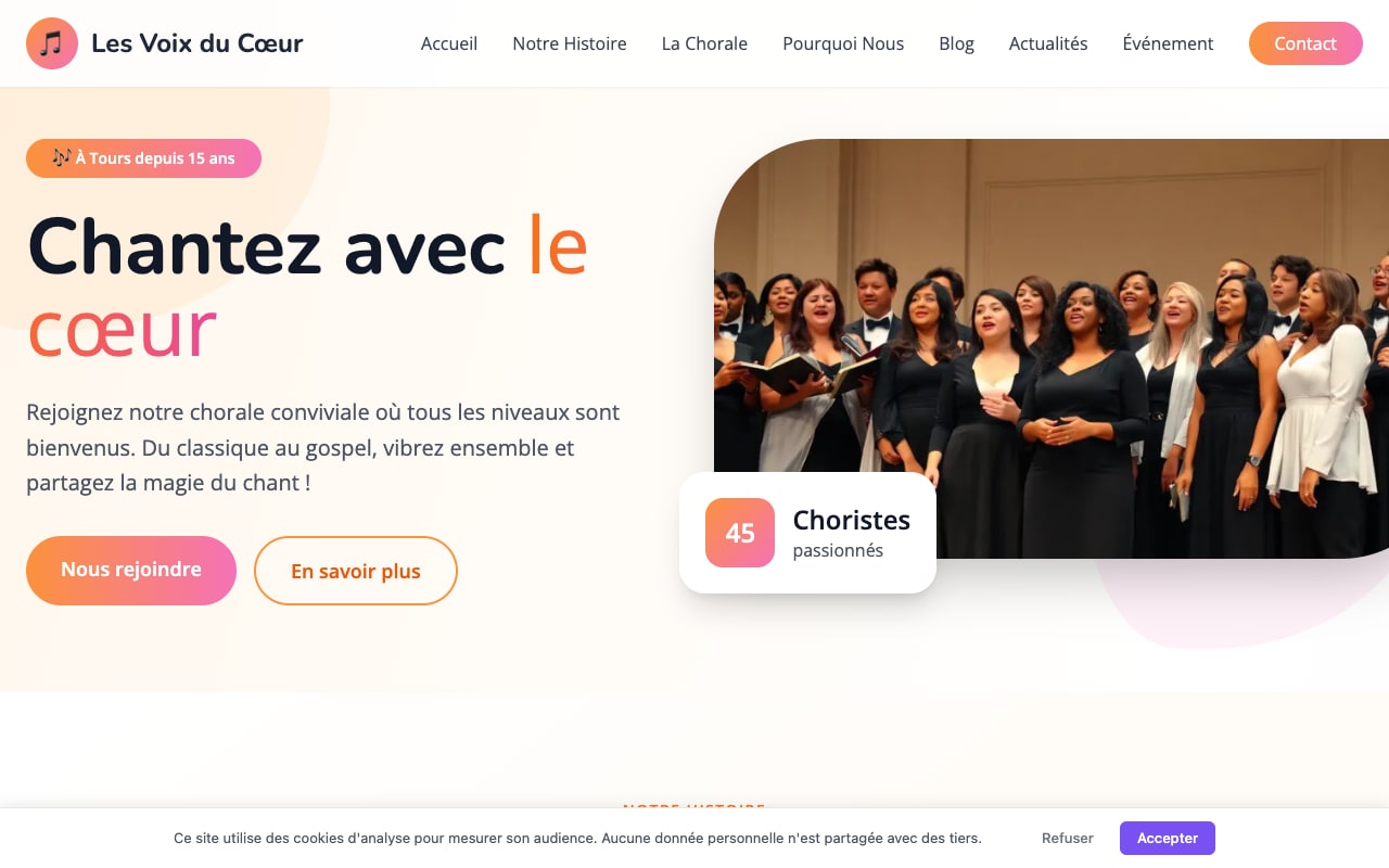 Site Les Voix du Cœur